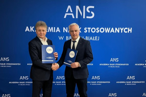 dr Marian Błachut - Burmistrz Miasta Czechowice-Dziedzice, dr hab. inż. Jacek Binda, prof. ANSBB - Rektor Akademii Nauk Stosowanych w Bielsku-Białej